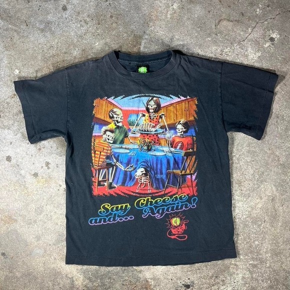 Rare 1992 single stitch vintage goosebumps horror promo tee Say Cheese and Die - Picture 1 of 8